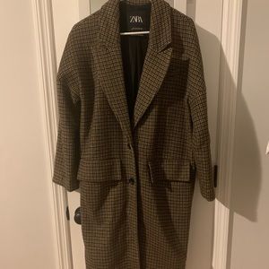 Zara oversized Peacoat with Pockets